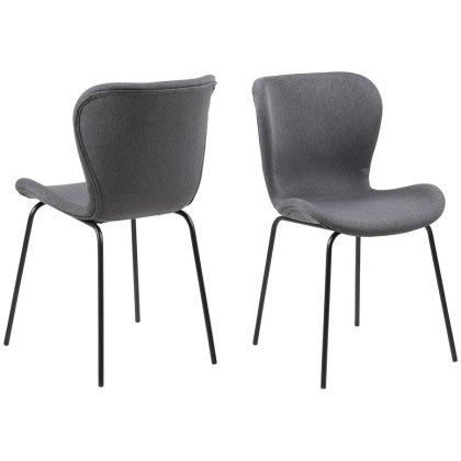Hunston Batilda Dining Chair Dark Grey Fabric