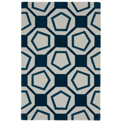 Hand Tufted Octave Multi Blue Hand Tufted Octave Multi Blue