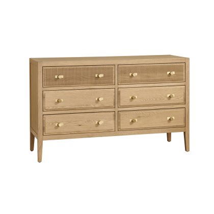 Elva 3 + 3 Wide Chest of Drawers Elva 3 + 3 Wide Chest of Drawers