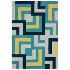 Hand Tufted Puzzle Lemongrass Hand Tufted Puzzle Lemongrass