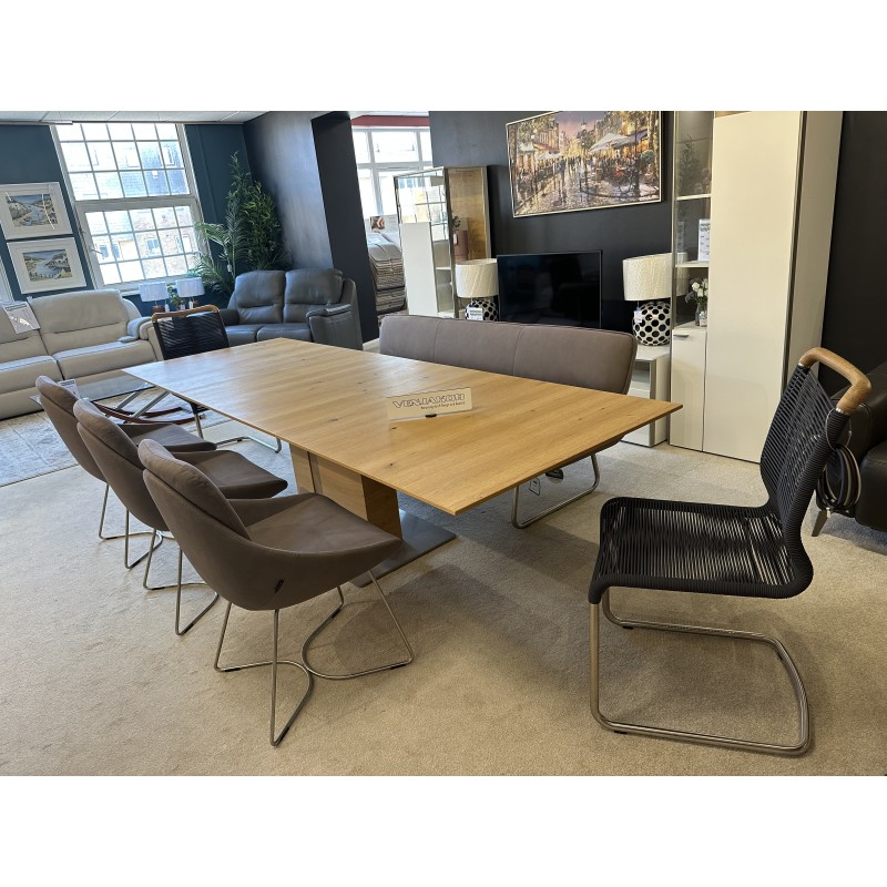 Clearance - Venjakob Dining Table with Folding leaf, Bench, 3x Luna Chairs Clearance - Venjakob Dining Table with Folding leaf, Bench, 3x Luna Chairs