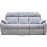 Kingsbury (Fabric) 3 Seater Elec Rec DBL with Headrest and Lumbar with USB