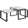 Contemporary Occasional Katrine Coffee Table Set Glass/Ceramic Light