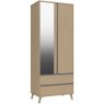 Trotton 2 Door Combi Robe with Mirror