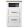 Modo Bedroom 2 Drawer Open Shelf Narrow Bedside